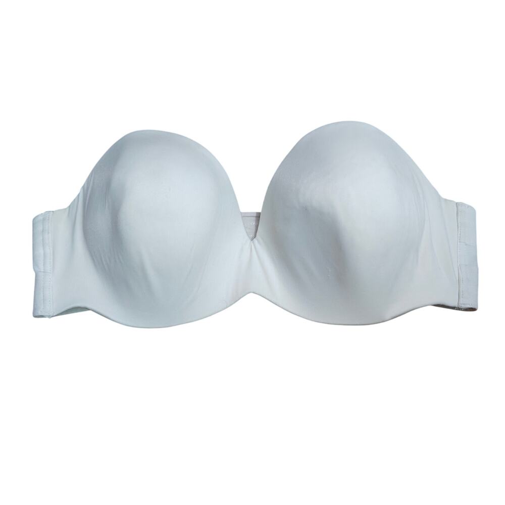 Lane Bryant Cacique Smooth White Strapless Underwire Bra 42C